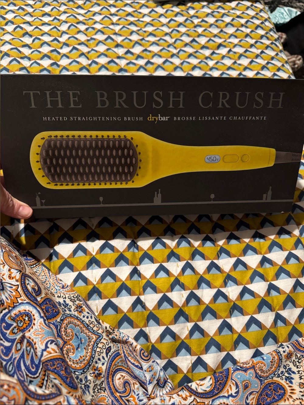 Drybar Yellow Brush Crush Heated Straightening Brush
